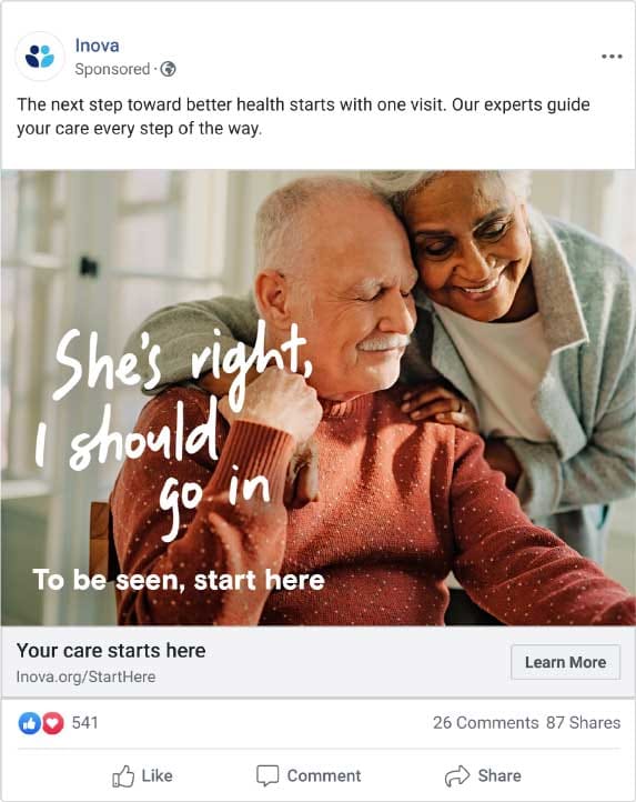 Inova meta advertisement