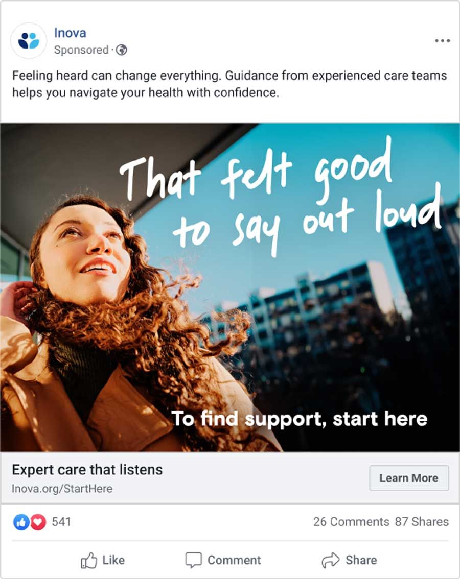 Inova meta advertisement