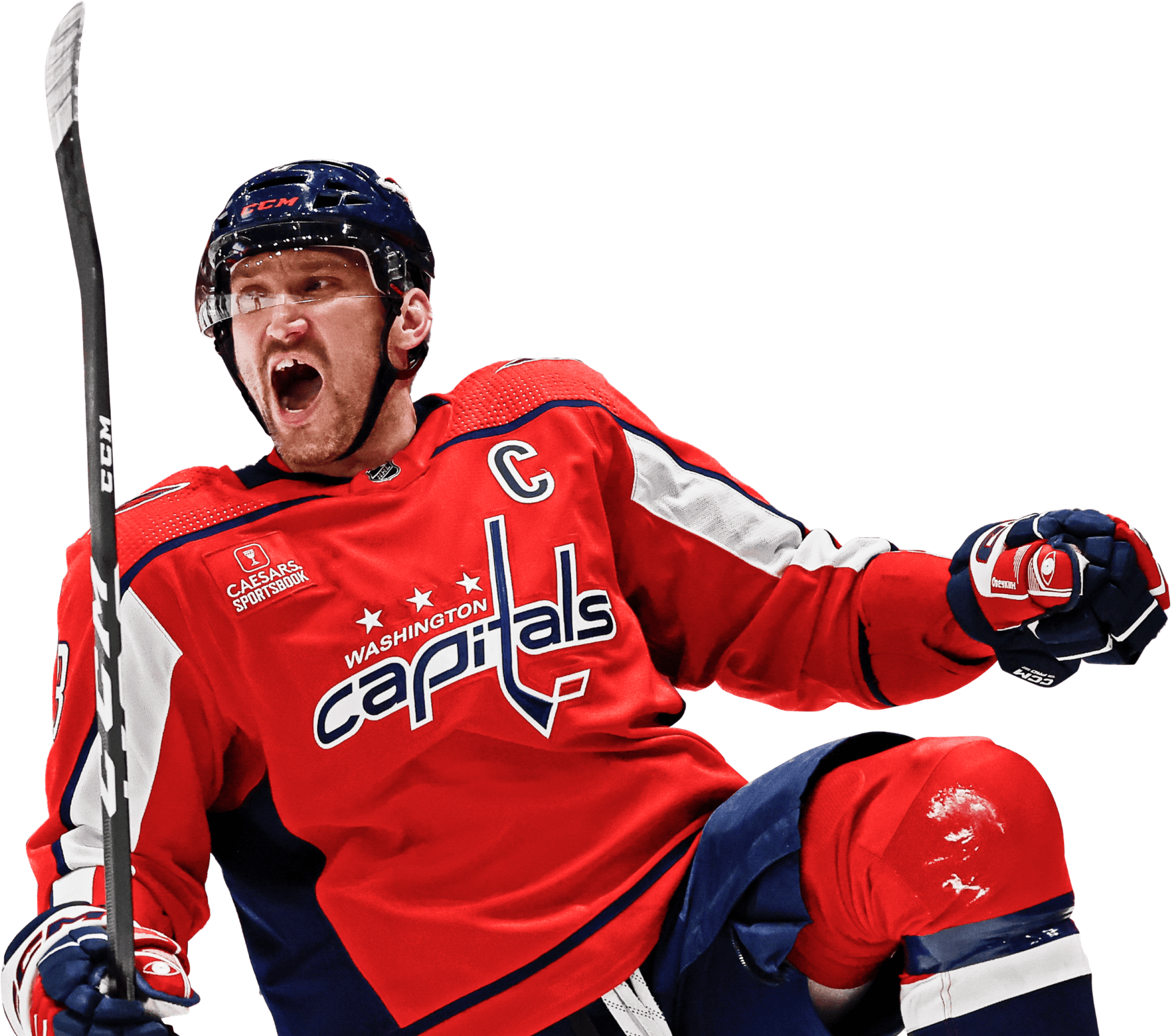Washington Capitals player celebrating a goal